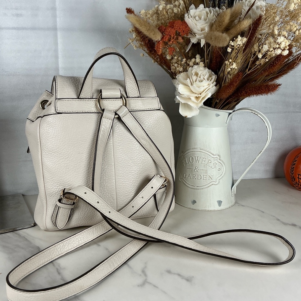 Coach Mini Billie Ivory Cream Gold Leather Backpack‎ Bag - Picture 5 of 12